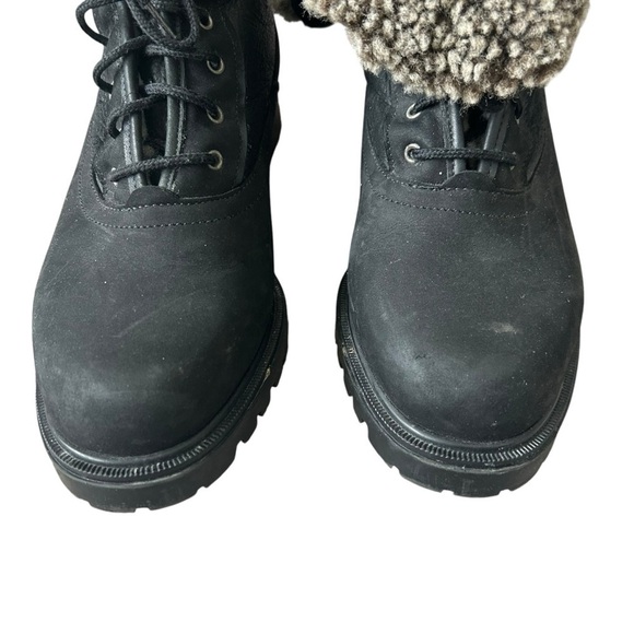Blondo shearling fleece lined waterproof 
 leather fold over boots size 8.5 - Picture 5 of 7